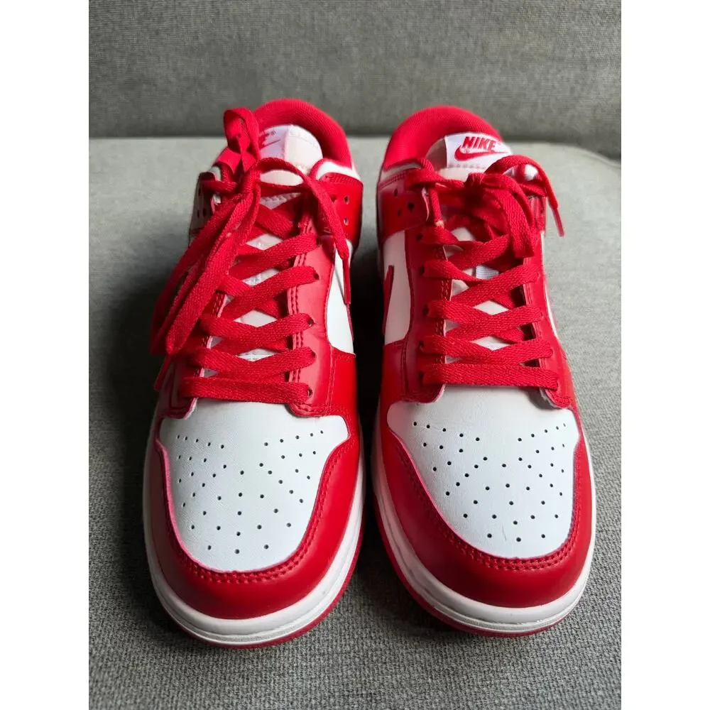 Nike Dunk Low Retro Men's Shoes White/University Red Sz 10